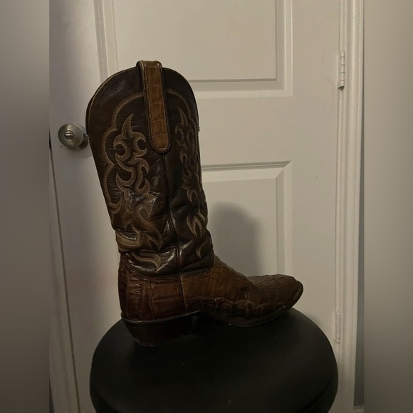 Nocona Gold Label Caiman Boots - Picture 2 of 9